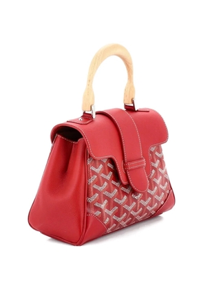 Goyard Pre-Owned Saigon Top Handle Bag Coated Canvas with Leather Mini shoulder bag - Red