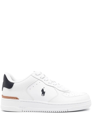 Polo Ralph Lauren Polo Pony-embroidered leather sneakers - White