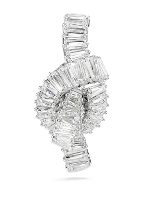 Swarovski baguette-cut knot brooche - Silver