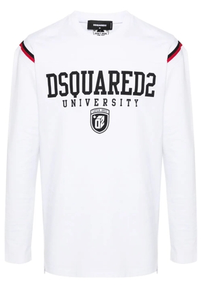 DSQUARED2 stripe-detail long-sleeve T-shirt - White