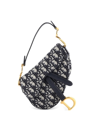 Christian Dior Pre-Owned Saddle Handbag Oblique Canvas Mini shoulder bag - Blue