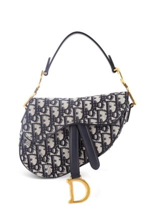 Christian Dior Pre-Owned Saddle Handbag Oblique Canvas Mini shoulder bag - Blue