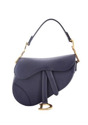 Christian Dior Pre-Owned Saddle Handbag Leather Mini shoulder bag - Blue