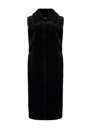 BB Couture faux-fur sleeveless coat - Black