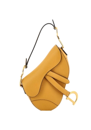 Christian Dior Pre-Owned Saddle Handbag Leather Mini shoulder bag - Yellow