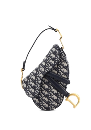 Christian Dior Pre-Owned Saddle Handbag Oblique Canvas Mini shoulder bag - Blue