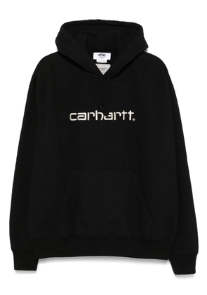Junya Watanabe MAN logo-embroidered hoodie - Black