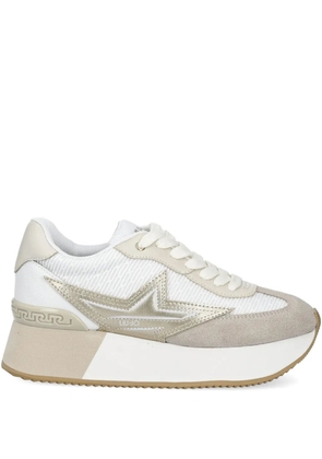 LIU JO textured-panels platform sneakers - White