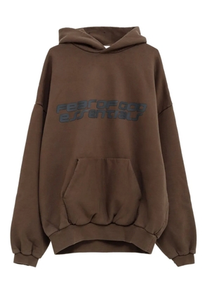 FEAR OF GOD ESSENTIALS 90s logo-print hoodie - Brown