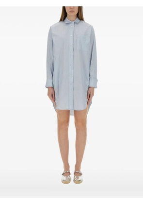 Michael Michael Kors pinstripe button-up shirt dress - Blue