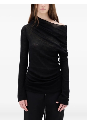 Ann Demeulemeester Tizziana drop-shoulder long-sleeve top - Black