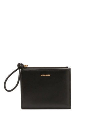 Jil Sander small bi-fold leather purse - Black