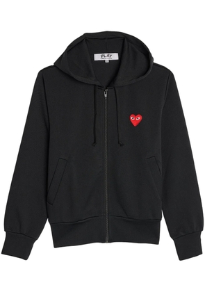 Comme Des Garçons Play logo-patch zipped hoodie - Black