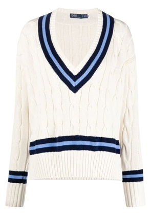 Polo Ralph Lauren cable-knit cricket jumper - Neutrals
