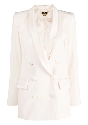 Elisabetta Franchi double-breasted satin-trim blazer - Neutrals