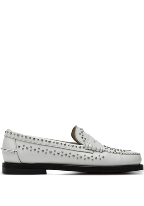 Sebago Dan stud-embellished loafers - White