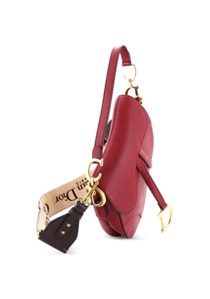 Christian Dior Pre-Owned Saddle Handbag with Strap Leather Medium shoulder bag - Red