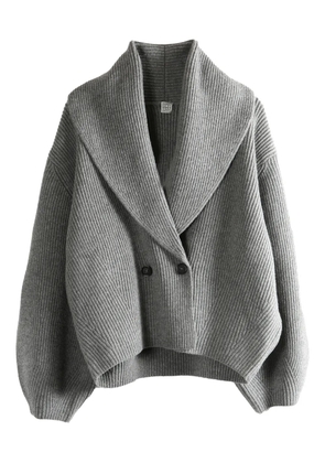 TOTEME double-breasted shawl-lapel cardigan - Grey