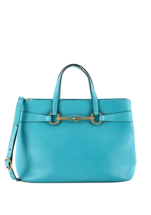 Gucci Pre-Owned Bright Bit Convertible Leather Medium tote bag - Blue