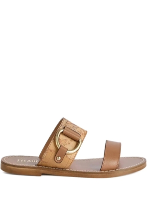 ALVIERO MARTINI 1° CLASSE printed sandals - Brown