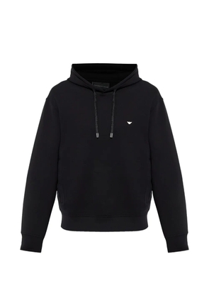Emporio Armani drawstring hoodie - Black