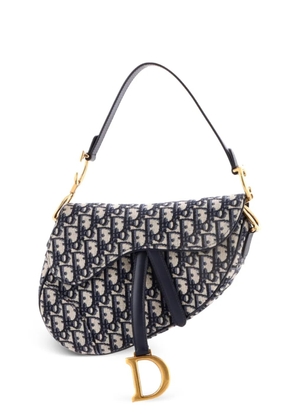 Christian Dior Pre-Owned Saddle Handbag Oblique Canvas Medium shoulder bag - Blue