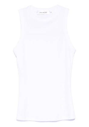 Aya Muse ribbed tank top - White