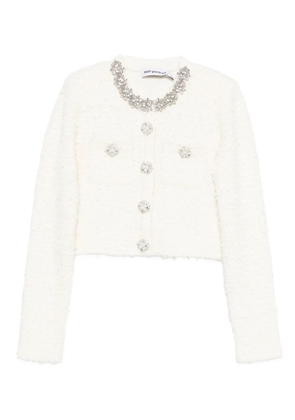 Self-Portrait embellished-buttons cardigan - Neutrals