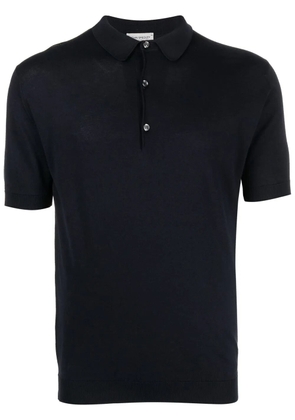 John Smedley fine-knit polo shirt - Blue