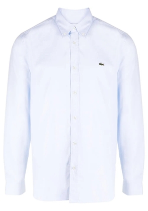 Lacoste Premium crocodile logo-patch shirt - Blue