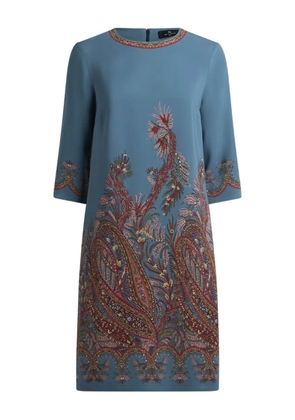 ETRO paisley-print mini dress - Blue