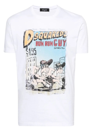 DSQUARED2 logo-print cotton T-shirt - White