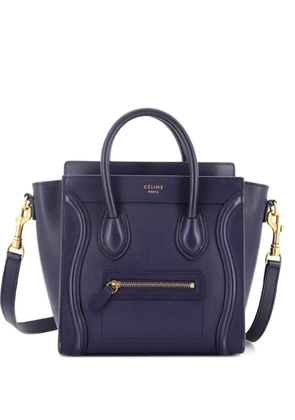 Celine Pre-Owned Luggage Bag Smooth Leather Nano crossbody bag - Blue