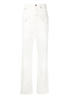 AC9 panelled high-waisted trousers - White