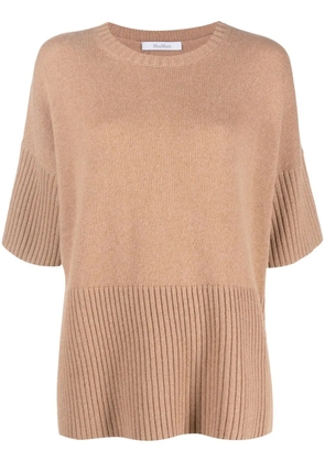 Max Mara knitted cashmere top - Neutrals