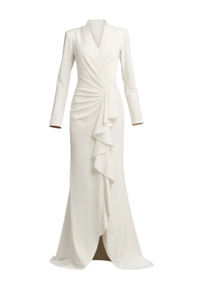 Tadashi Shoji Markum long-sleeve gown - White
