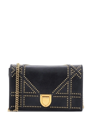Christian Dior Pre-Owned Diorama Wallet on Chain Studded Leather crossbody bag - Black