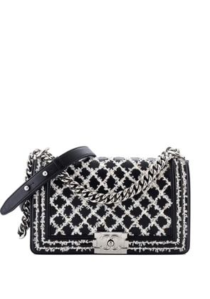 CHANEL Pre-Owned Boy Flap Bag Sequin Quilted Calfskin Old Medium shoulder bag - Black