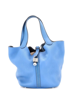 Hermès Pre-Owned Picotin Lock Bag Clemence MM bucket bag - Blue