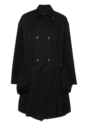 Emporio Armani cotton-blend double-breasted coat - Blue