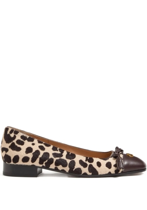 Valentino Garavani leopard print ballet flats - Neutrals