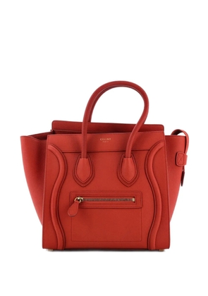 Celine Pre-Owned Luggage Bag Grainy Leather Micro tote bag - Red
