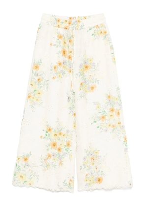 ALEMAIS floral-print wide-leg trousers - Neutrals