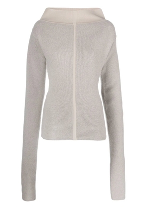 Rick Owens high-neck extra long-sleeves jumper - Grey