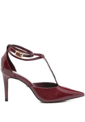 CARRANO 85mm ankle-strap leather pumps - Red