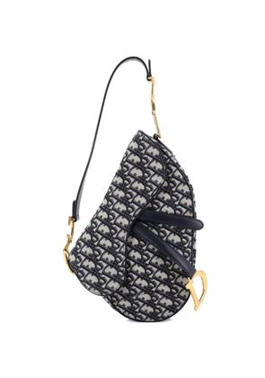 Christian Dior Pre-Owned Saddle Handbag Oblique Canvas Medium shoulder bag - Blue