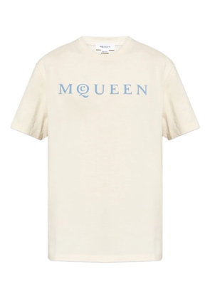 Alexander McQueen logo-print T-shirt - Neutrals