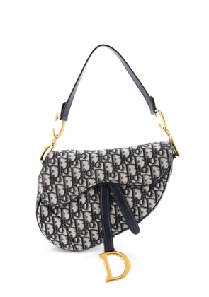 Christian Dior Pre-Owned Saddle Handbag Oblique Canvas Medium shoulder bag - Blue