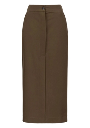 PINKO Lanterna front-slit midi skirt - Brown