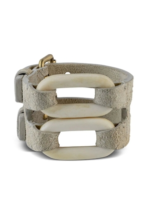 Parts of Four leather bracelet - Neutrals